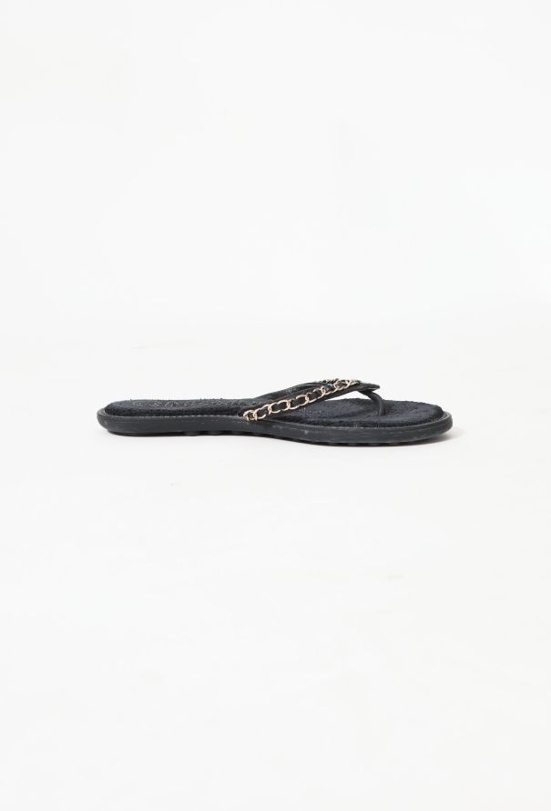 Chanel Chainlink 'CC' Slides - 2