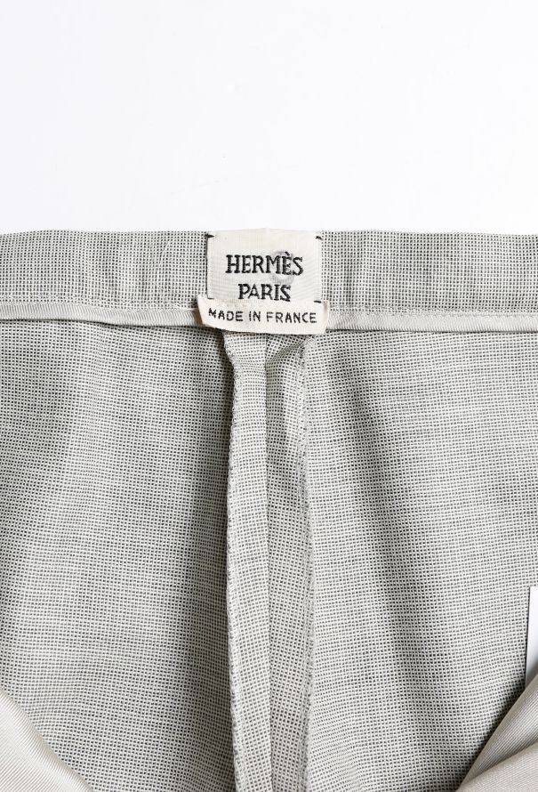 Hermès Tapered Twill Trousers Light grey - 4