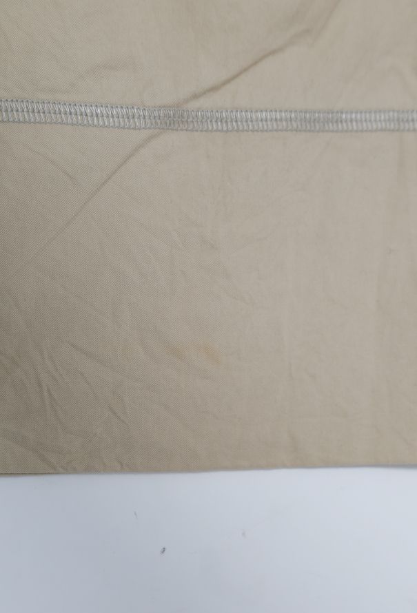 Céline Khaki Belted Elasticated Cotton Skirt - 6