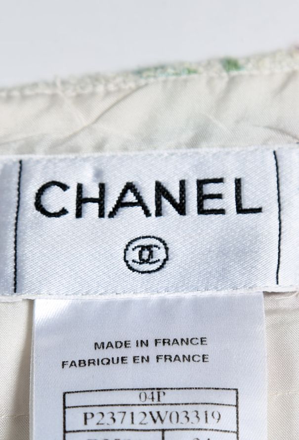Chanel S/S 2004 Cotton Terrycloth 'CC' Skirt - 5