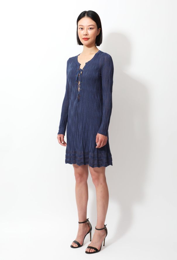 Missoni Lace Up Knit Dress - 4