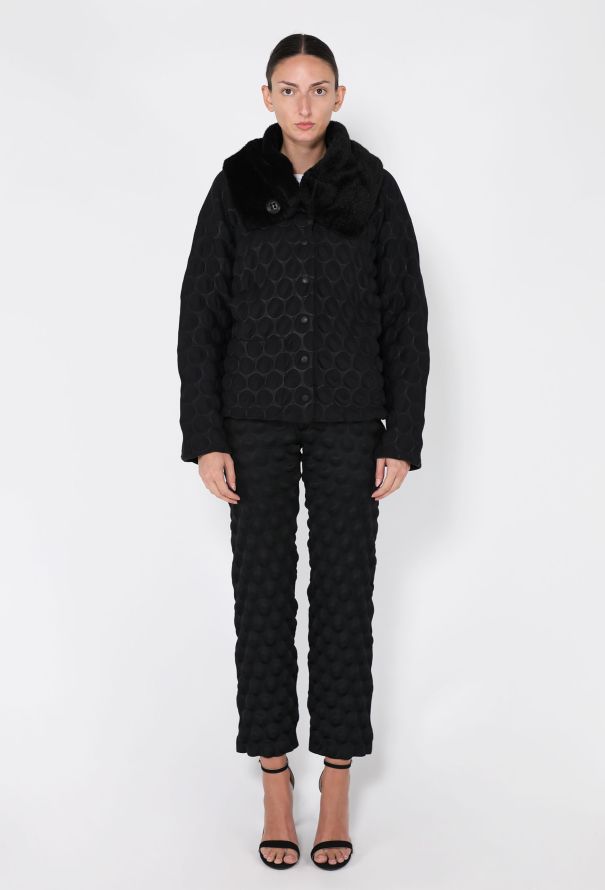 Issey Miyake Cratered Faux Fur Jacket Ensemble, F/W 2000 - 3