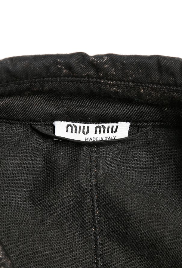 Miu Miu Washed Épaulette Denim Jacket - 5