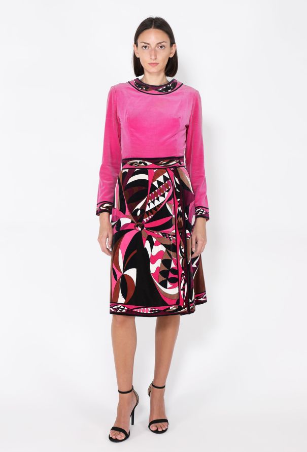 Emilio Pucci Velvet Romper & Skirt Ensemble, 1970s - 3