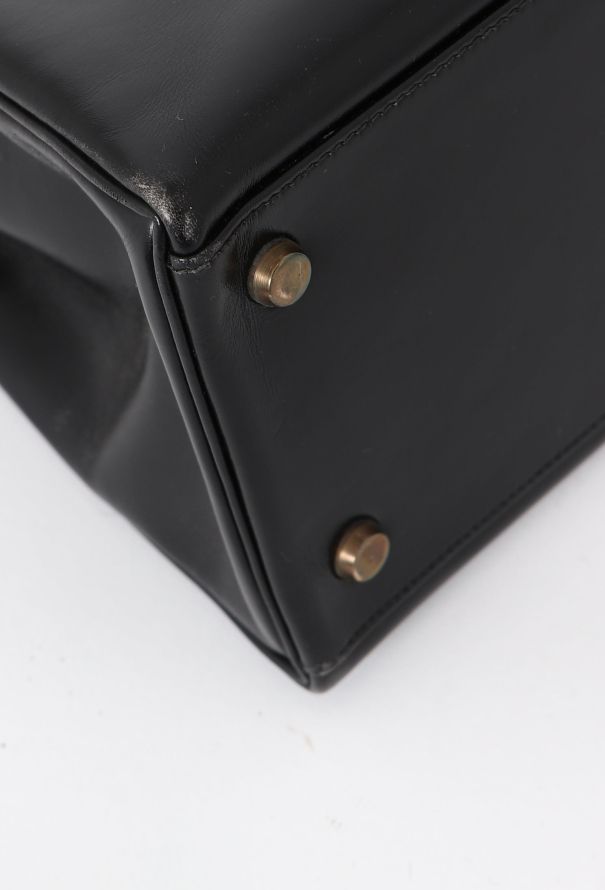 Hermès '70s Black Box Kelly 32 Retourné - 9