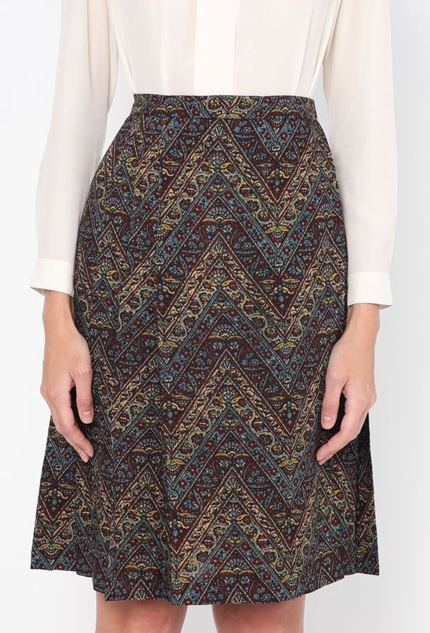 Saint Laurent '70s Printed Wrap Skirt - 2