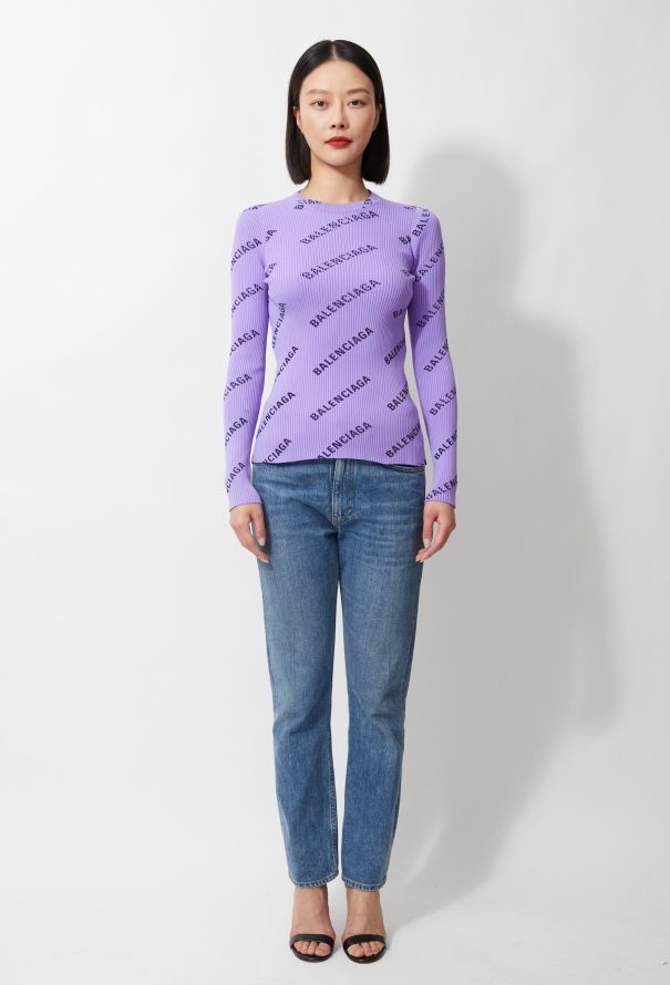 Balenciaga Resort 2019 Logo Ribbed Knit Sweater - 4