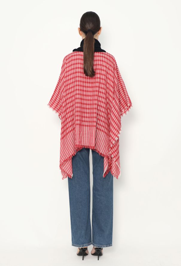 Loewe 2017 Plaid Poncho - 4