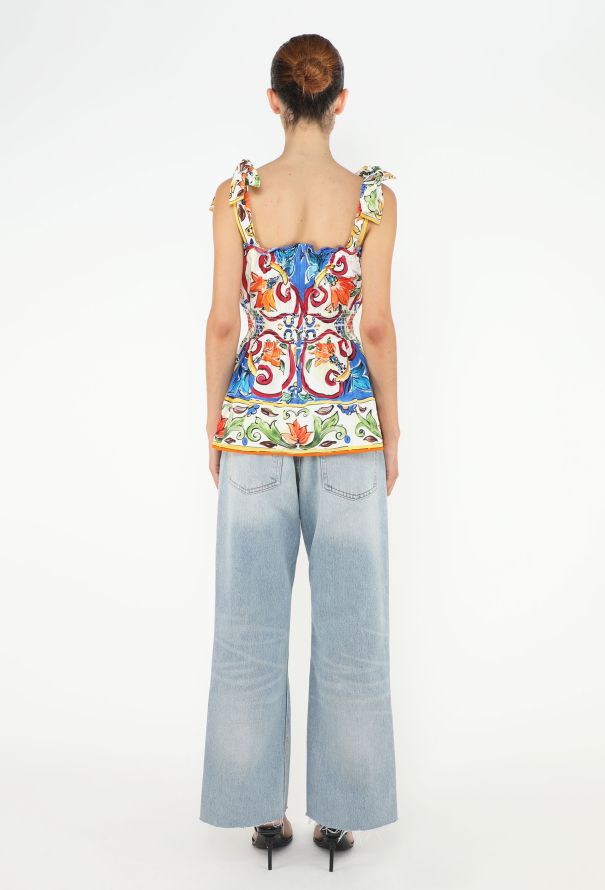 Dolce & Gabbana 2018 Majolica Cotton Top - 4