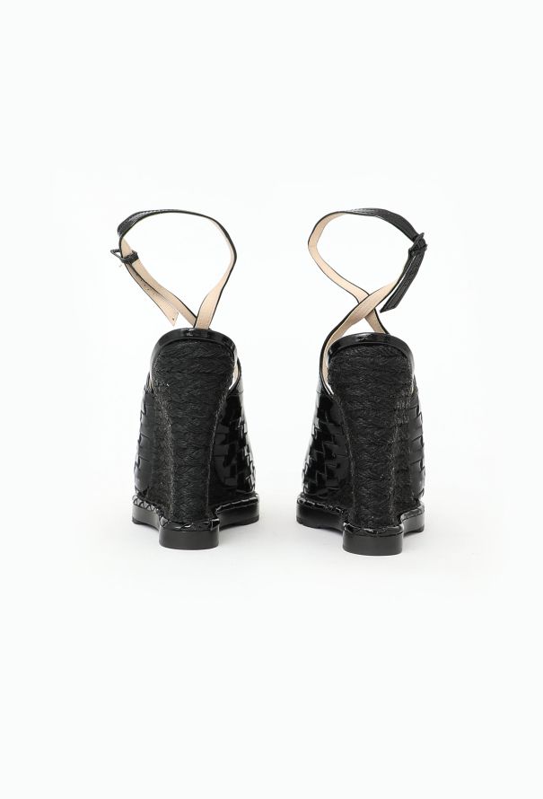 Bottega Veneta S/S 2017 Intrecciato Raffia Wedges - 6