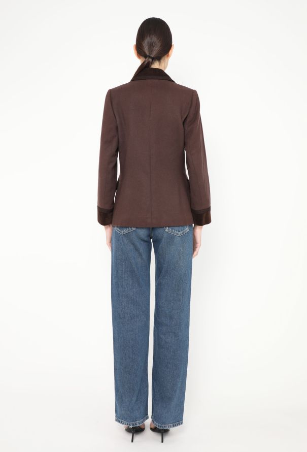 Saint Laurent F/W 1988 Corduroy Trim Blazer - 6