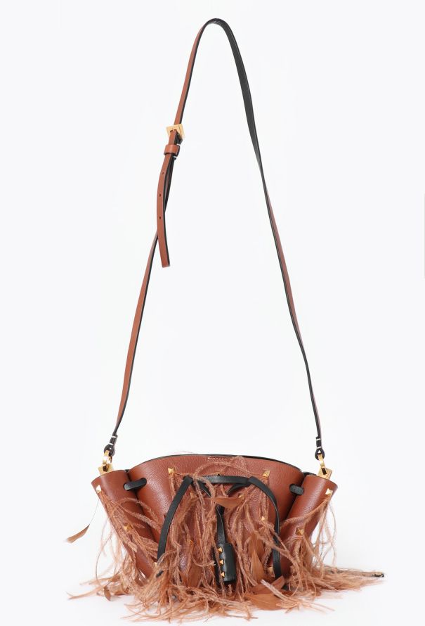 Valentino S/S 2019 Rockstud & Feather Small Bucket Bag - 6