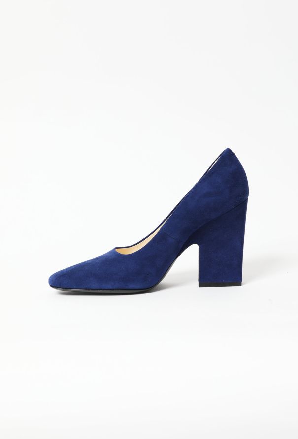Céline Cobalt Suede Pumps - 5
