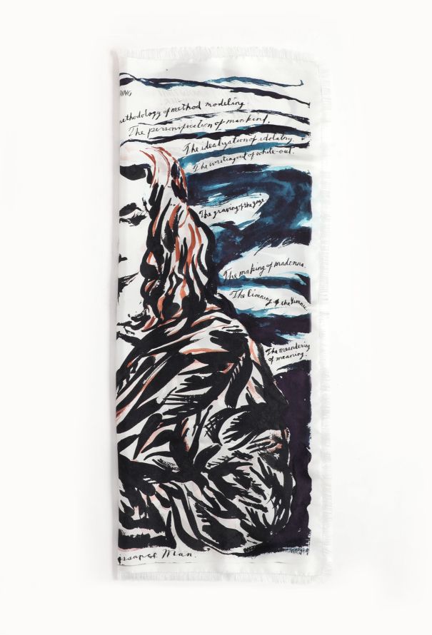 Dior F/W 2019 x Raymond Pettibon Mona Lisa Scarf - 3