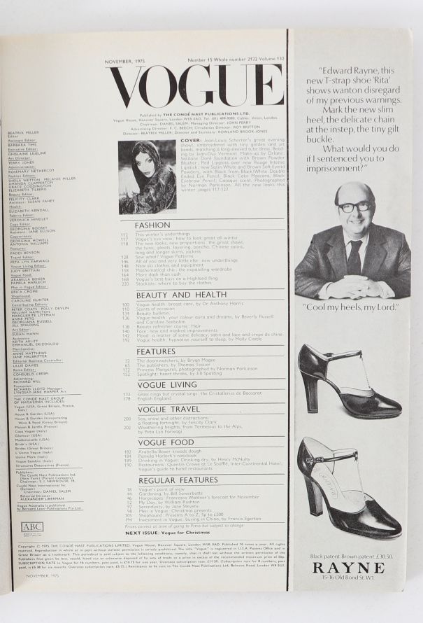 VOGUE UK 1975 Jerry Hall Cover Issue - 2