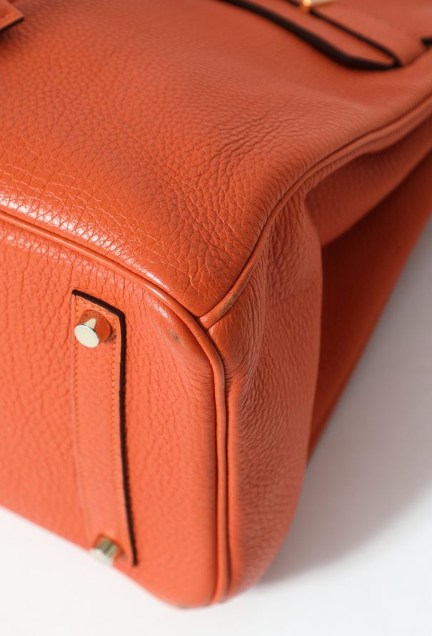 Hermès Orange H Togo Birkin 35 - 8