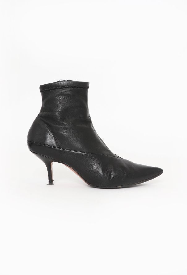 Céline Kitten Heel Ankle Boots Black - 1