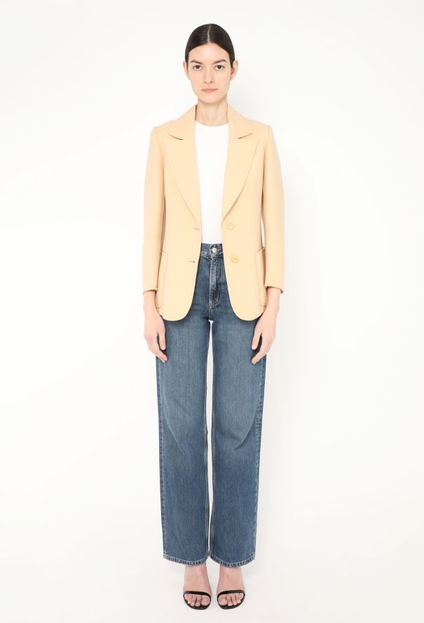 Céline Vintage Notched Twill Blazer - 3