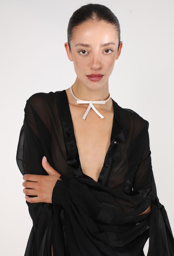 Saint Laurent Tom Ford Satin Bow Choker, S/S 2001 - 1