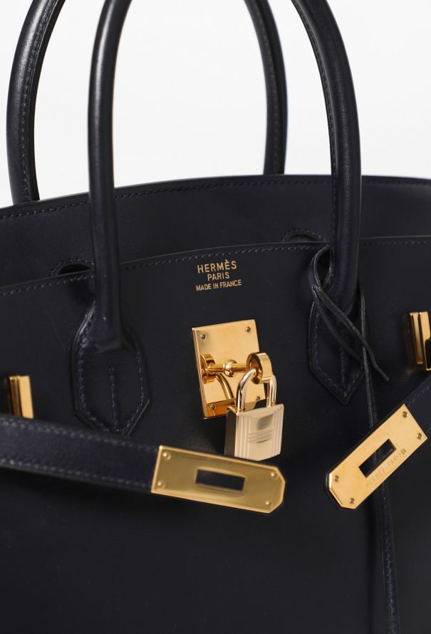 Hermès Elegant '90s Bleu Nuit Box Birkin 30 - 14