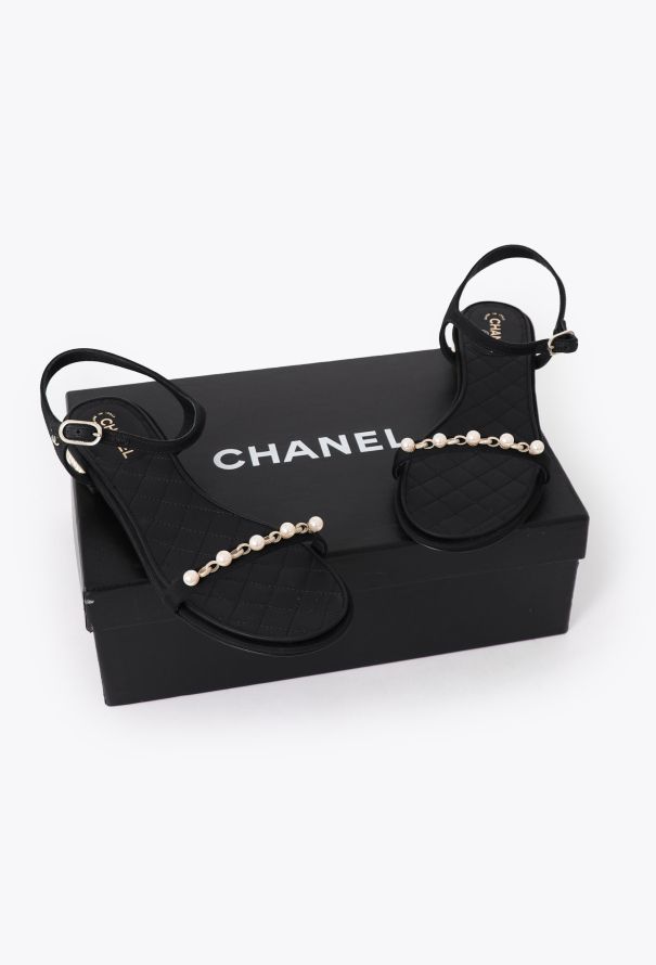 Chanel 2024 Embellished Chainlink Sandals - 5