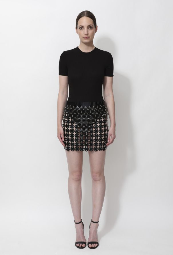 Paco Rabanne 2017 PVC Disk Chainlink Skirt - 1