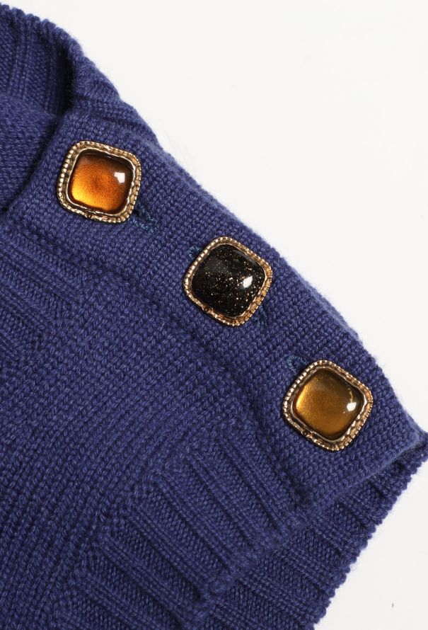 Chanel 2011 Jeweled Cashmere Knit Dress - 6