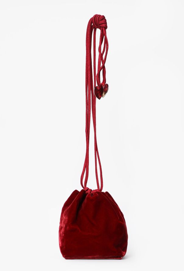 Saint Laurent Vintage Mini Velvet Bucket Bag - 1