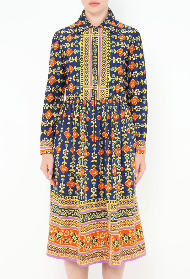 Oscar De La Renta COLLECTOR 1971 Printed Jersey Dress - 3