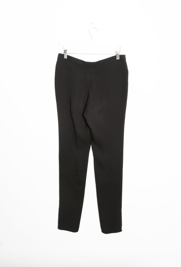 Chanel Tapered Crêpe 'CC' Trousers - 8