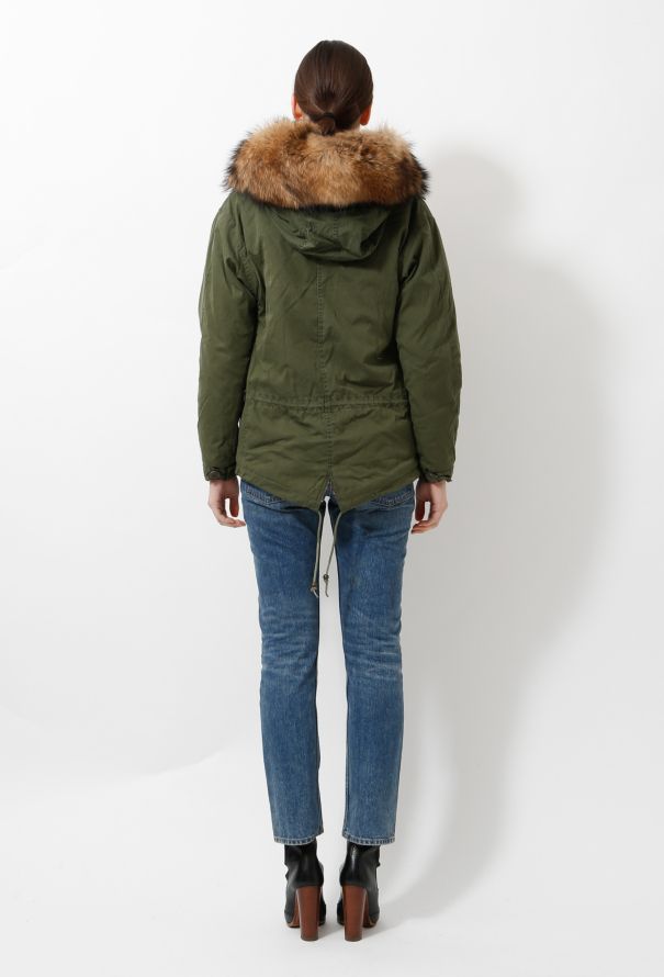 Quilted Fur Hooded Khaki Parka - 5