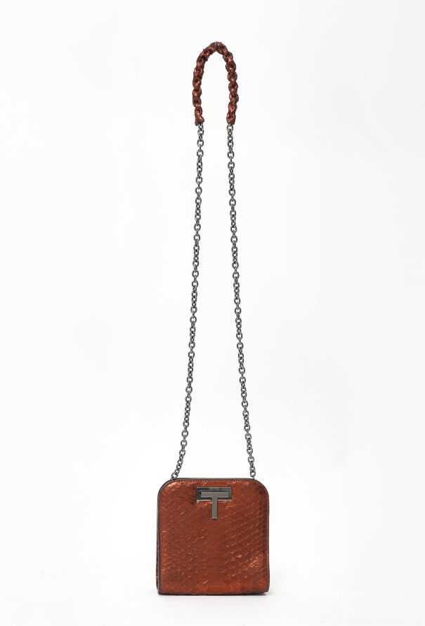 Tom Ford T Lock Mini Python Bag - 1