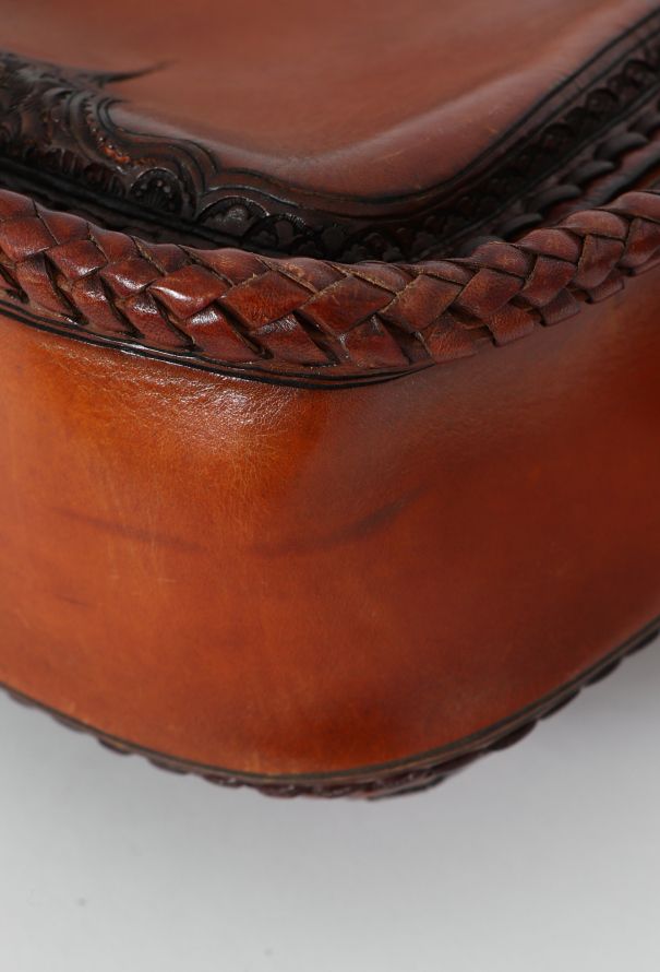 World Treasures Spanish Hand Tooled Leather Bag - 10