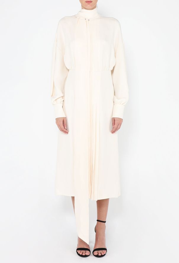 Valentino Pleated Silk Lavallière Dress - 3