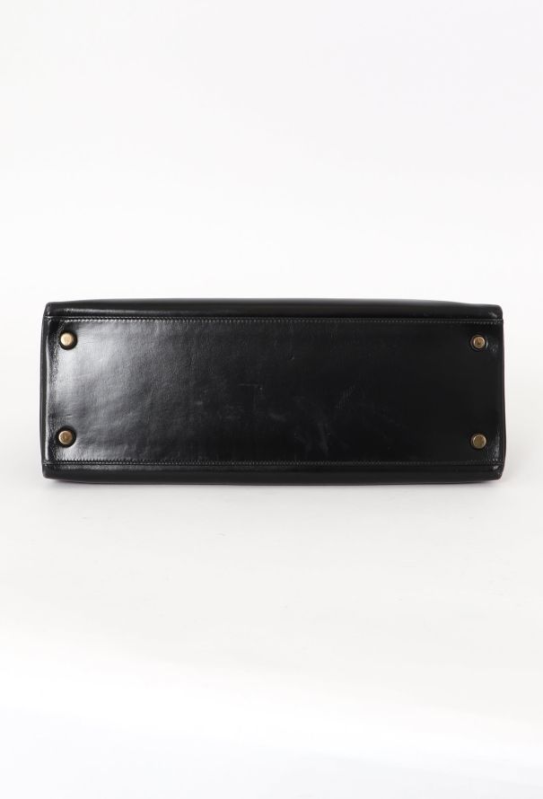 Hermès '70s Black Box Kelly 32 Retourné - 8