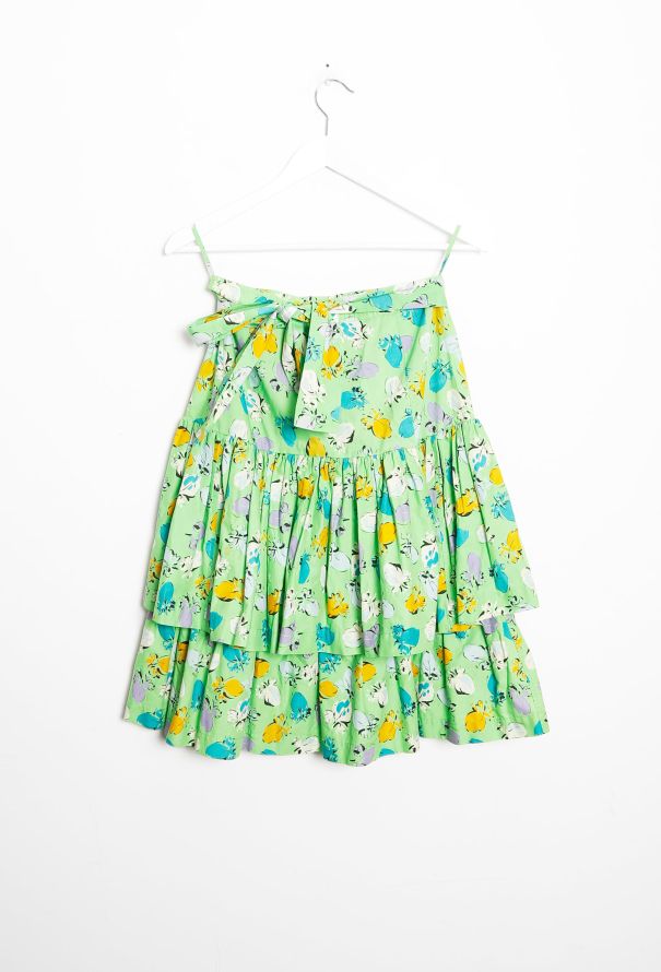 Saint Laurent 70s Floral Belted Peasant Skirt - 7