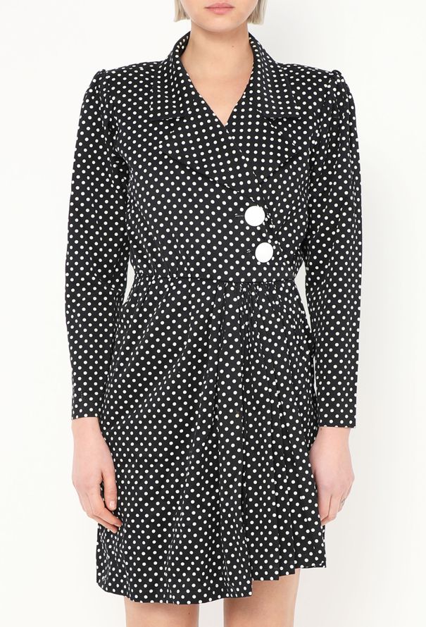 Saint Laurent S/S 1990 Polka Dot Dress - 3