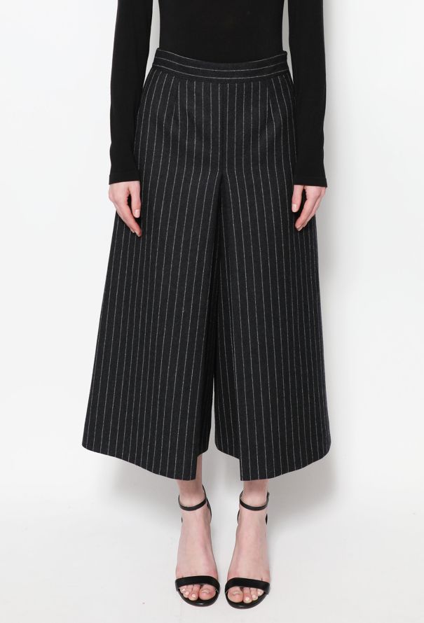 Saint Laurent Pinstripe Midi Culottes - 3