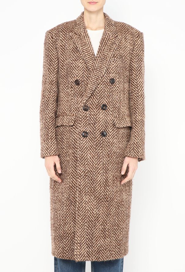 Céline F/W 2021 Herringbone Wool Coat - 3