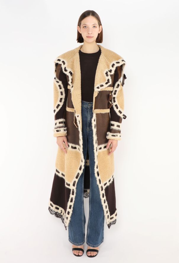 Dior COLLECTOR F/W 2005 Patchwork Shearling Coat - 5