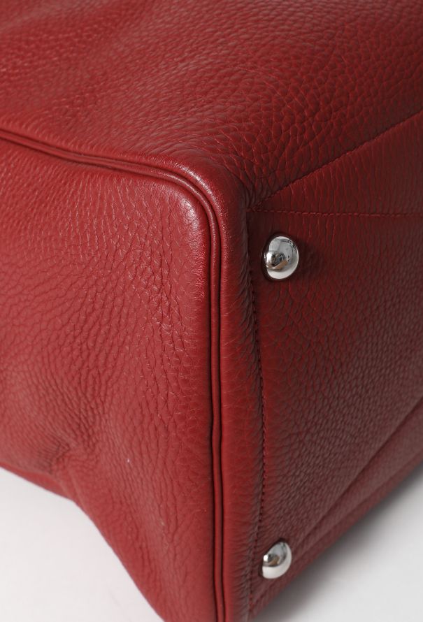 Hermès Red Clemence Victoria 40 - 10