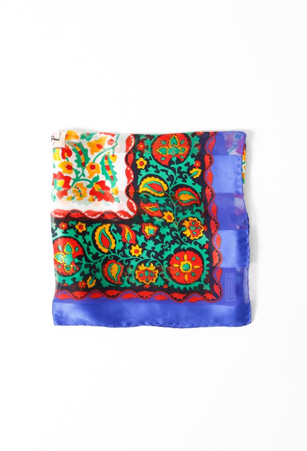 Saint Laurent Vintage Floral Print Scarf - 1