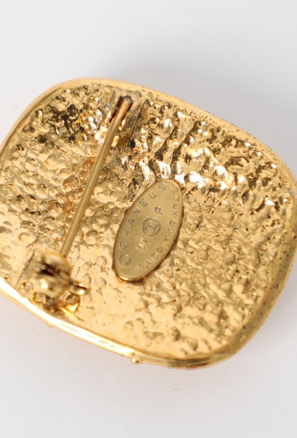 Chanel 1994 'CC' Plaque Brooch - 4