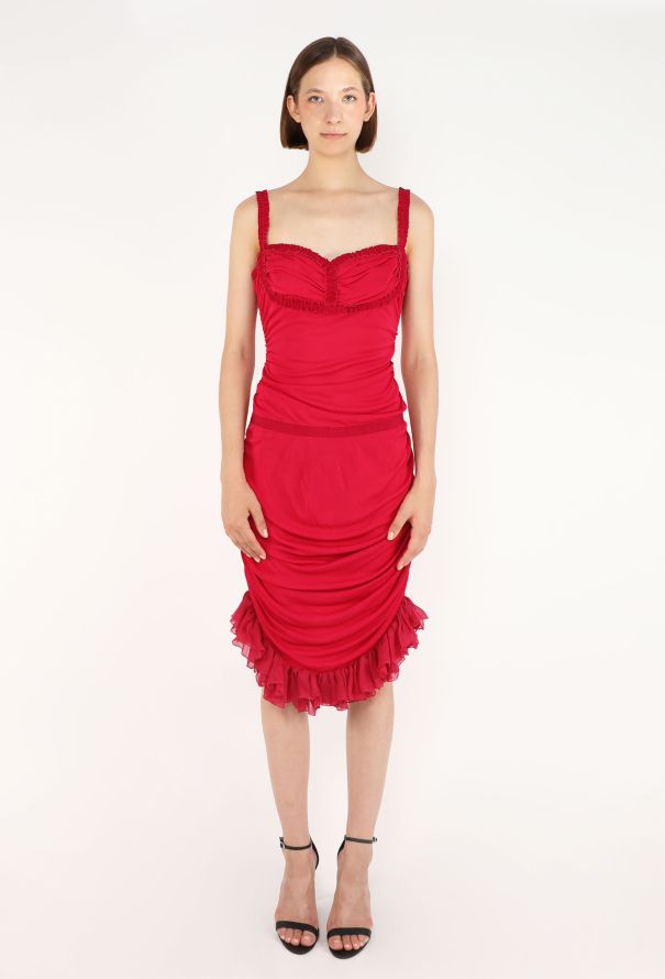 Emanuel Ungaro Ruffled Ruched Dress, Early 2000s - 1
