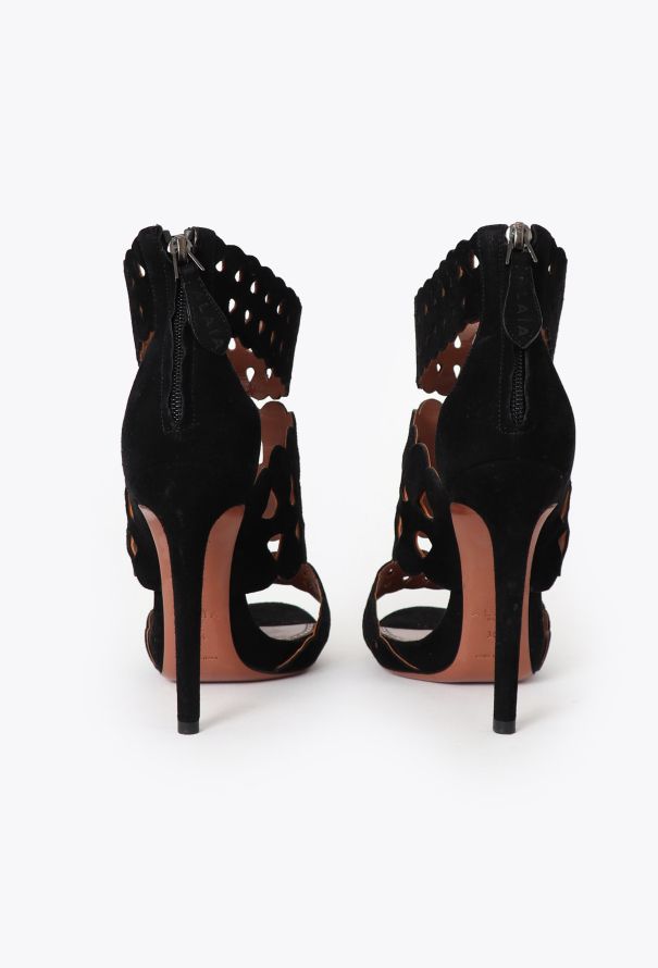 Alaïa S/S 2014 Suede Laser-Cut Sandals - 5