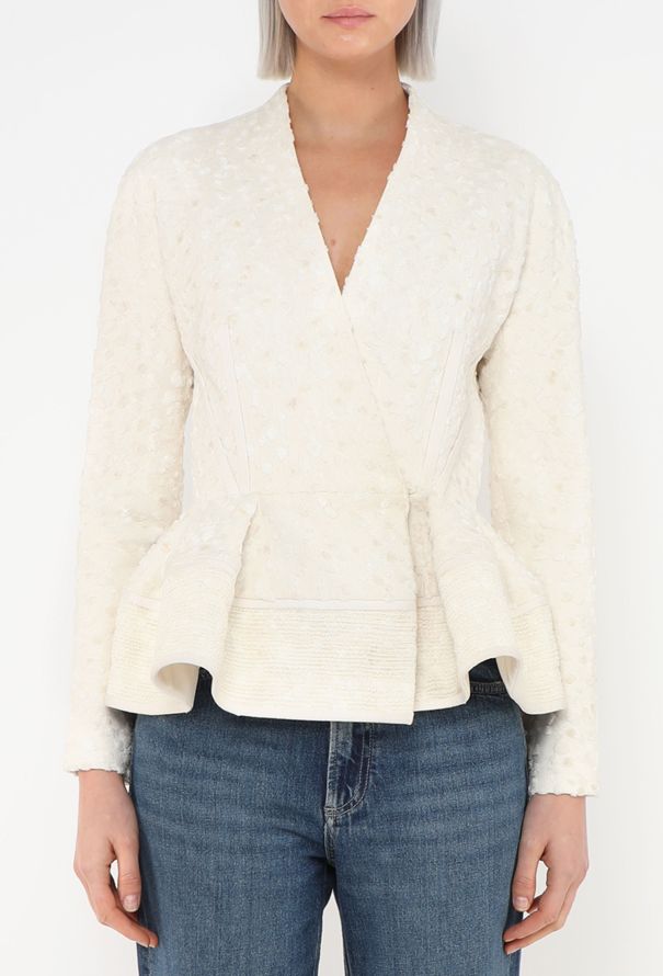 Balenciaga Resort 2016 Textured Peplum Top - 1