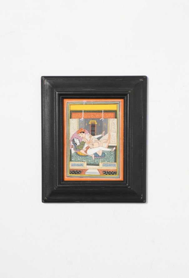Vintage Objects & Decor Antique Kamasutra Watercolor Painting - 1