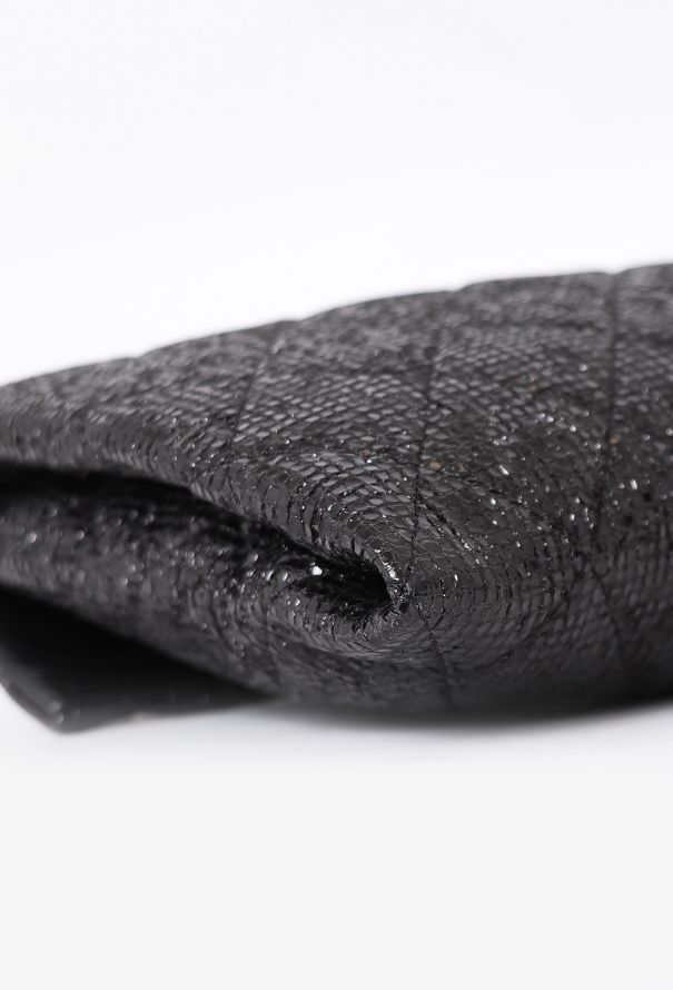 Chanel Black Iridescent Clutch With Chain - 8