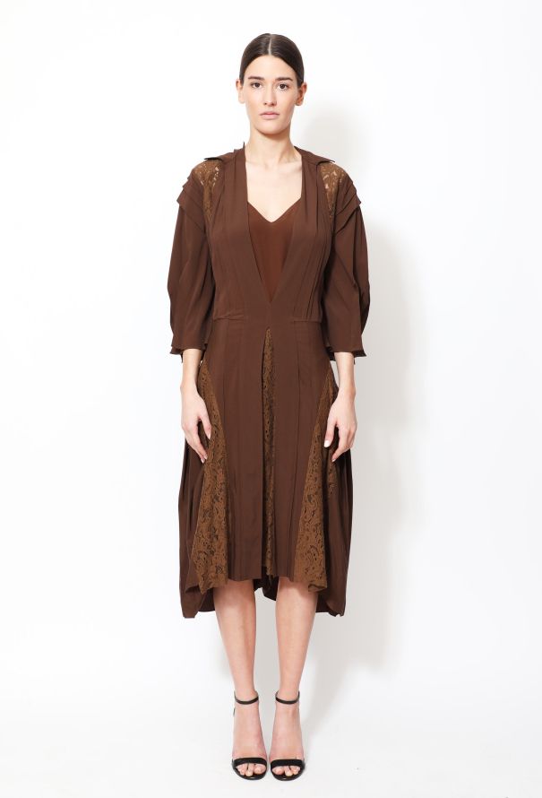 Chloé F/W 2018 Lace Pleated Dress - 1