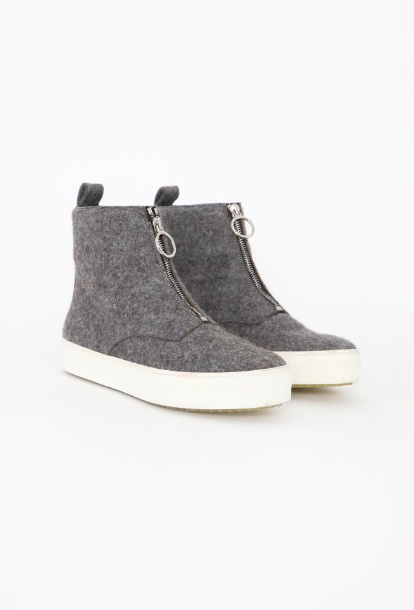Céline F/W 2014 Felted Zip Boots - 3